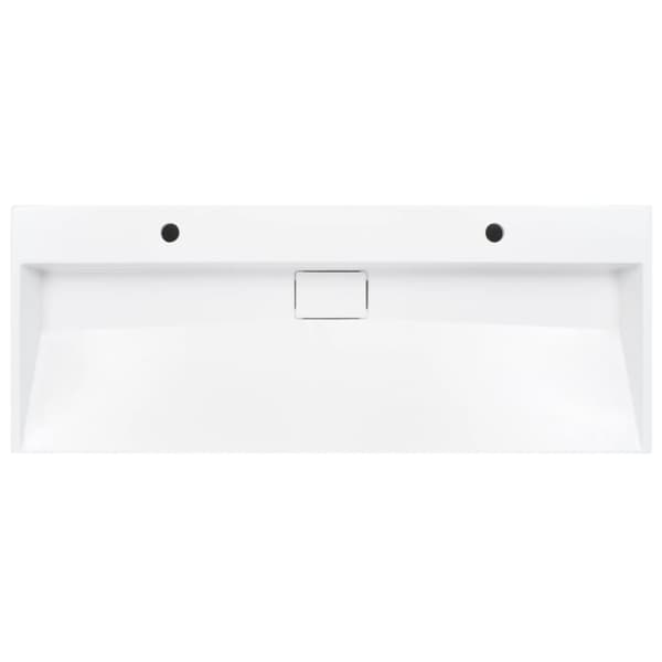 vidaXL håndvask 120 x 46 x 11 cm mineralstøbt/marmorstøbt hvid