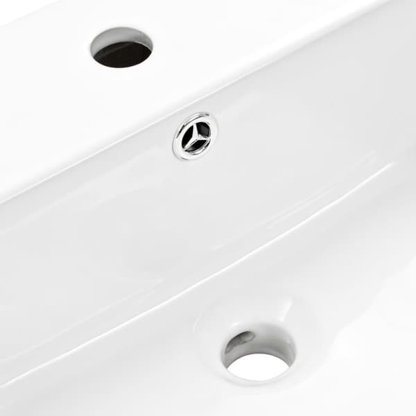 vidaXL Tvättställ väggmonterat keramik 500x450x410 mm vit
