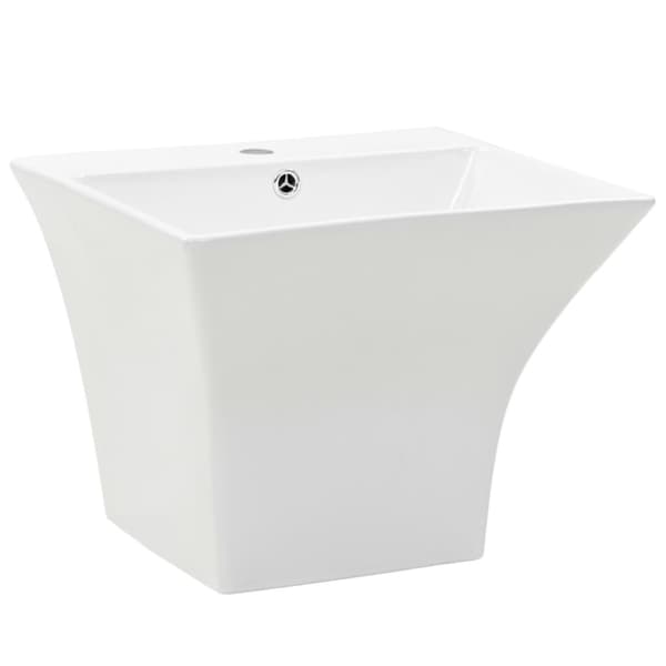 vidaXL Tvättställ väggmonterat keramik 500x450x410 mm vit