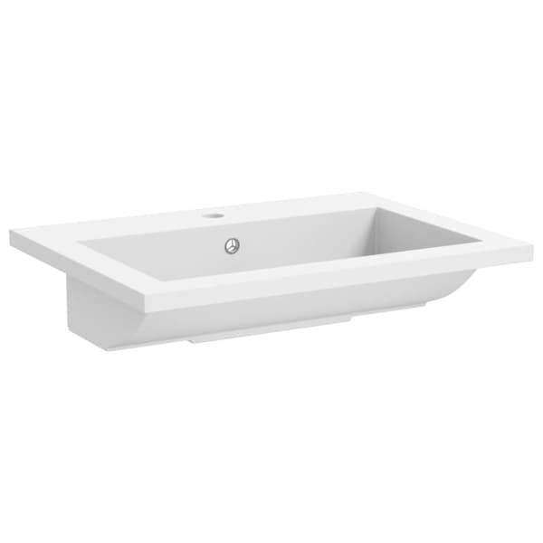 vidaXL Servant granitt 600x450x120 mm hvit