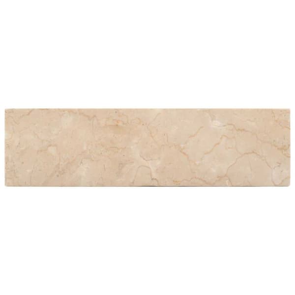 vidaXL Vask 45x30x12 cm marmor høyglans krem