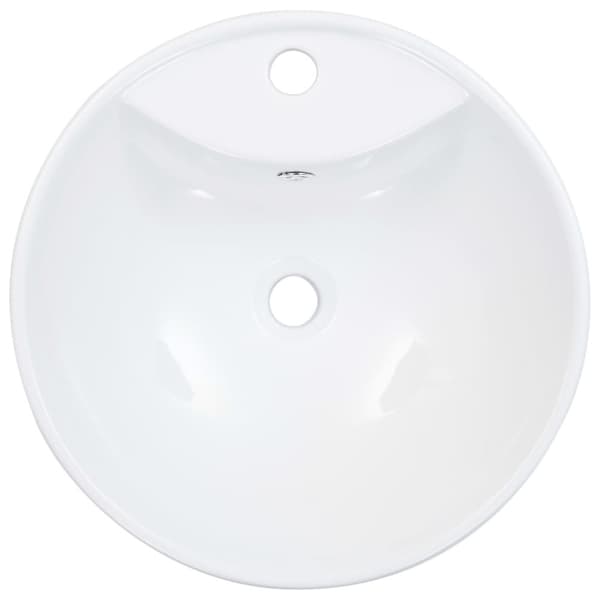 vidaXL Tvättställ med bräddavlopp 46,5x18 cm keramik vit