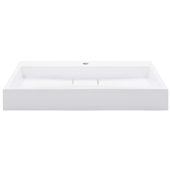 vidaXL Vask 80x46x11 cm mineralstøpt/marmorstøpt hvit
