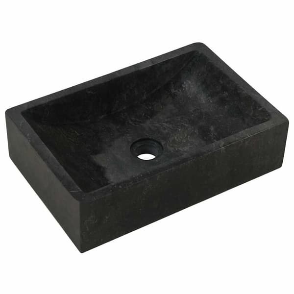 vidaXL håndvask 45x30x12 cm marmor sort højglans