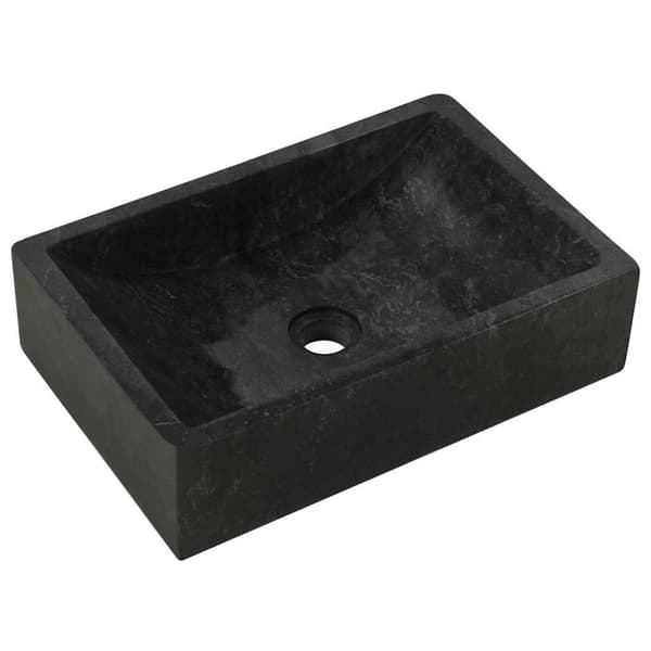 vidaXL håndvask 45x30x12 cm marmor sort højglans
