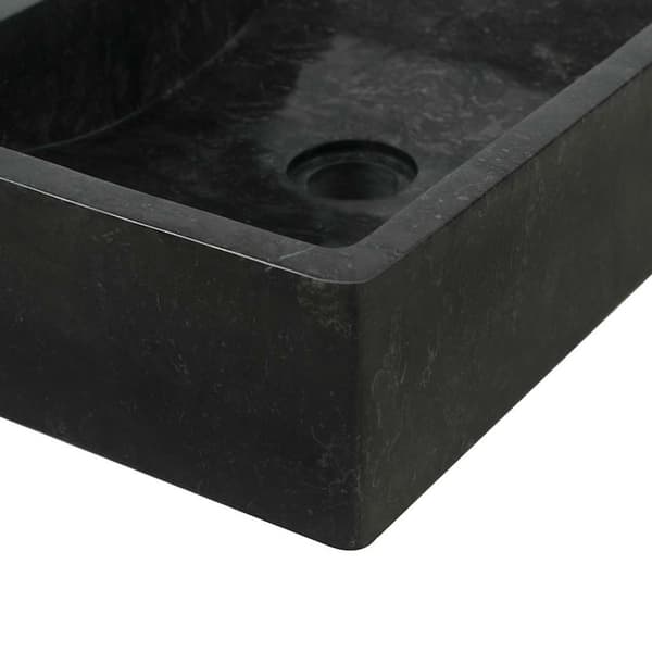 vidaXL håndvask 45x30x12 cm marmor sort højglans