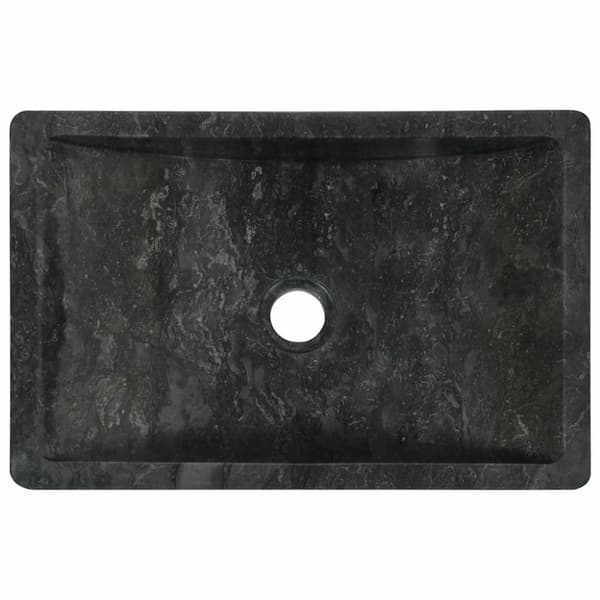 vidaXL håndvask 45x30x12 cm marmor sort højglans