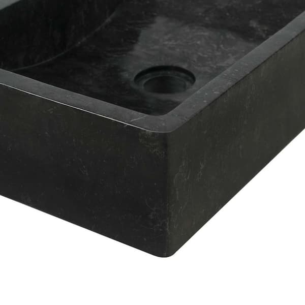 vidaXL håndvask 45x30x12 cm marmor sort højglans