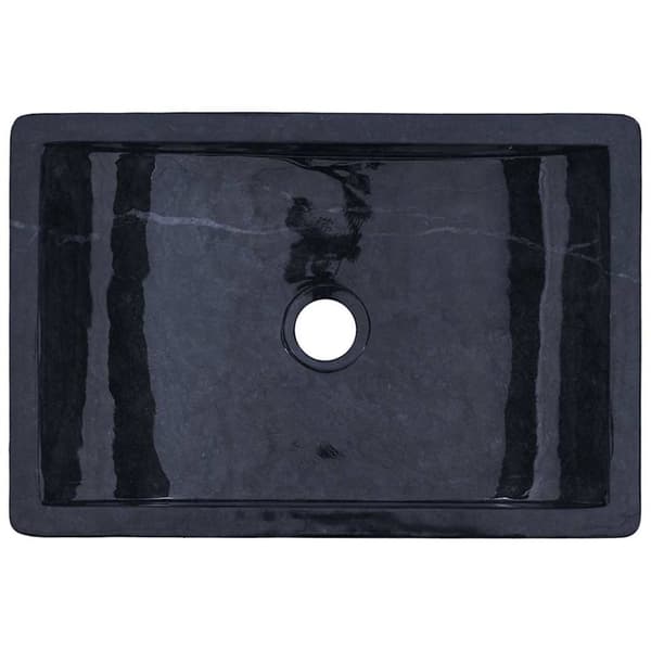 vidaXL håndvask 45x30x12 cm marmor sort højglans