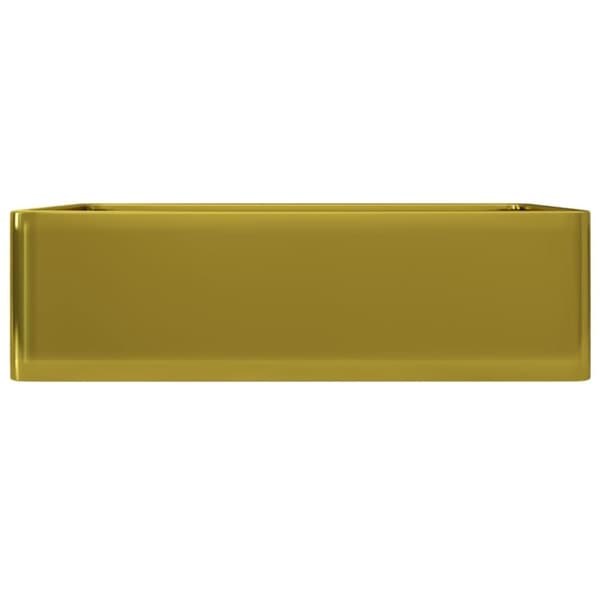 vidaXL håndvask 41 x 30 x 12 cm keramik guldfarvet