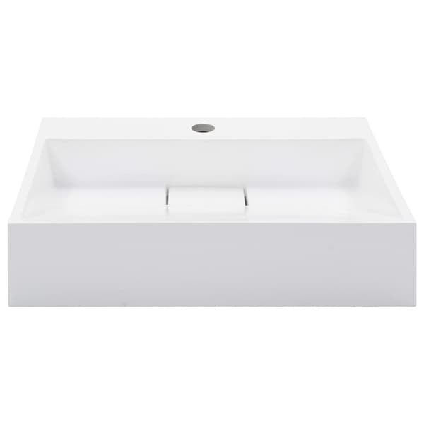 vidaXL håndvask 50 x 38 x 13 cm mineralstøbt/marmorstøbt hvid