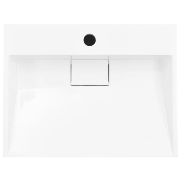 vidaXL håndvask 50 x 38 x 13 cm mineralstøbt/marmorstøbt hvid