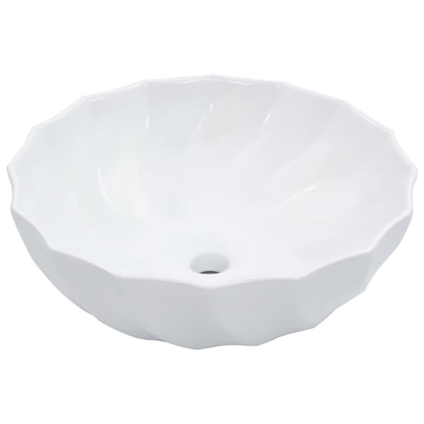 vidaXL Vask 46x17 cm keramikk hvit