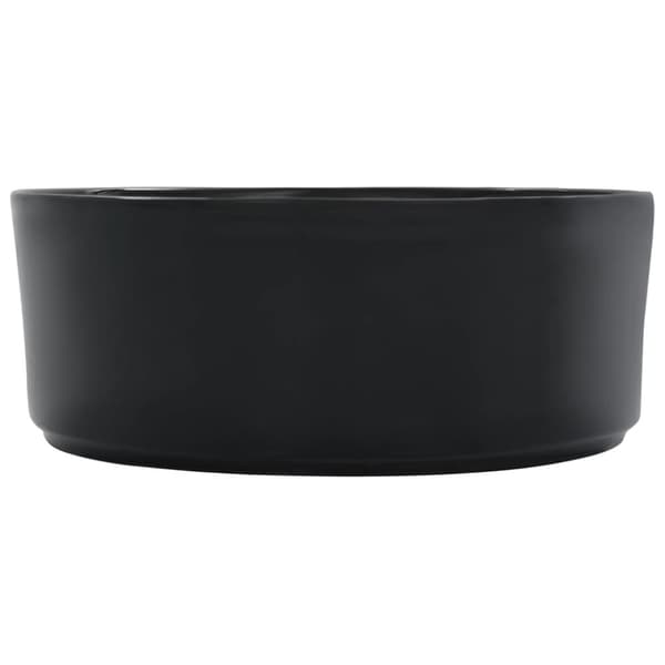 vidaXL Vask 36x14 cm keramikk svart