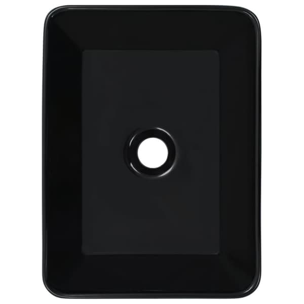 vidaXL Vask 40x30x13 cm keramikk svart