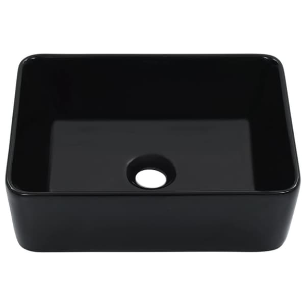 vidaXL Vask 40x30x13 cm keramikk svart