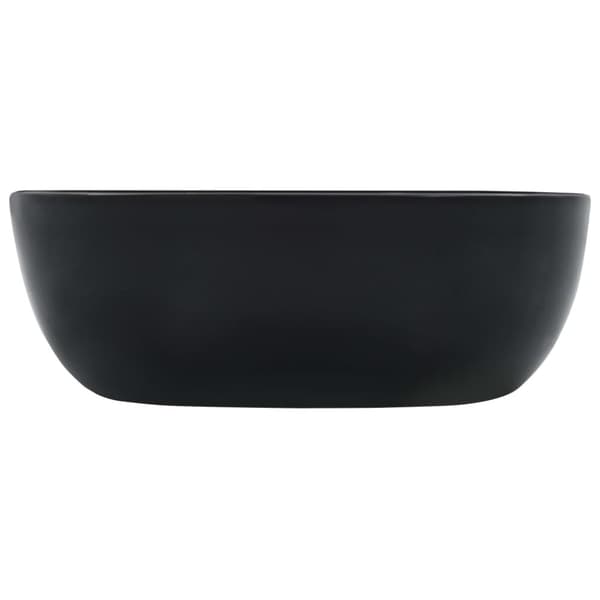 vidaXL Vask 42,5x42,5x14,5 cm keramikk svart