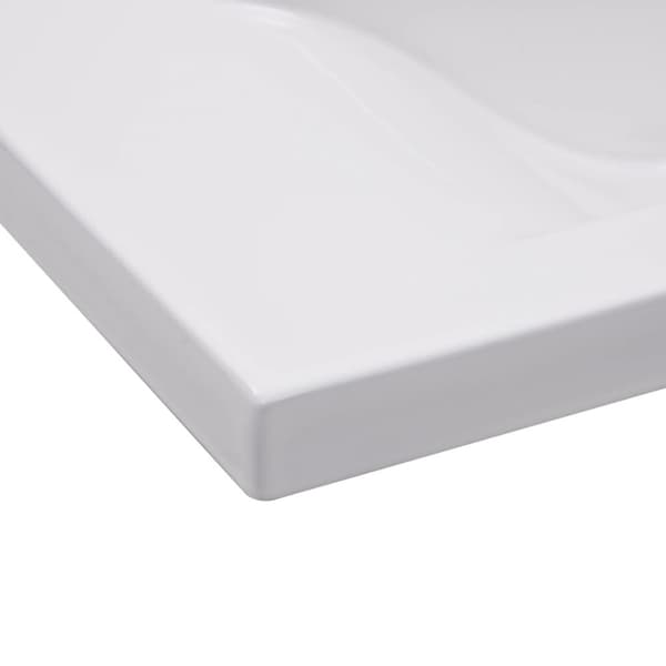 vidaXL Inbyggt handfat 81x39,5x18,5 cm keramik vit