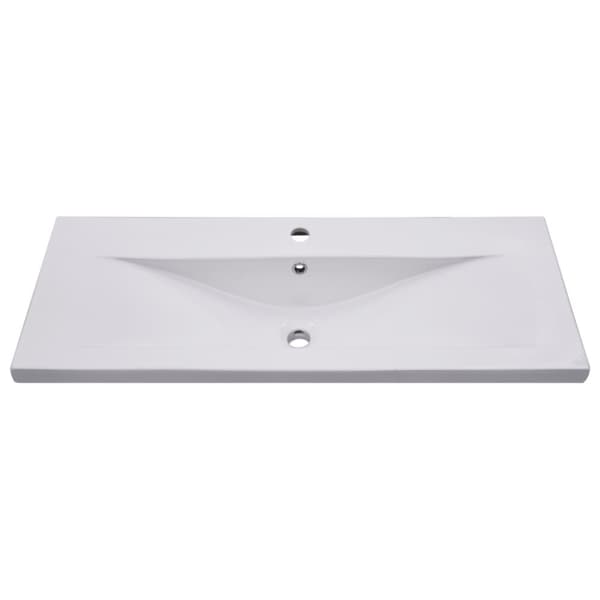 vidaXL indbygget håndvask 101x39,5x18,5 cm keramisk hvid
