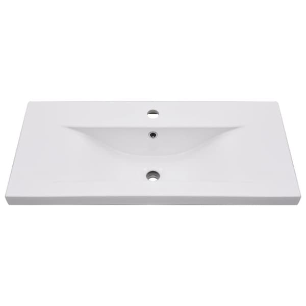 vidaXL indbygget håndvask 81x39,5x18,5 cm keramisk hvid