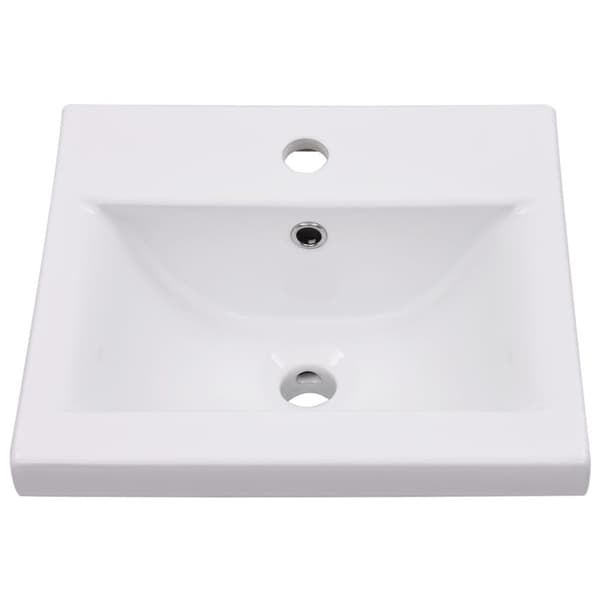 vidaXL indbygget håndvask 42x39x18 cm keramisk hvid