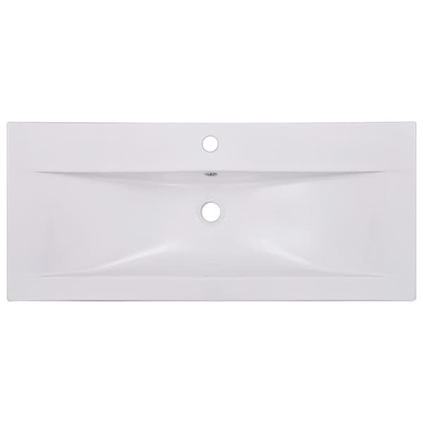 vidaXL indbygget håndvask 91x39,5x18,5 cm keramisk hvid