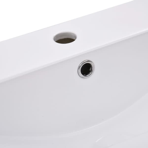 vidaXL indbygget håndvask 91x39,5x18,5 cm keramisk hvid