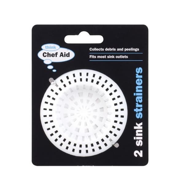 Chef Aid Plastic Sink Strainers (Pack Of 2) White One Size