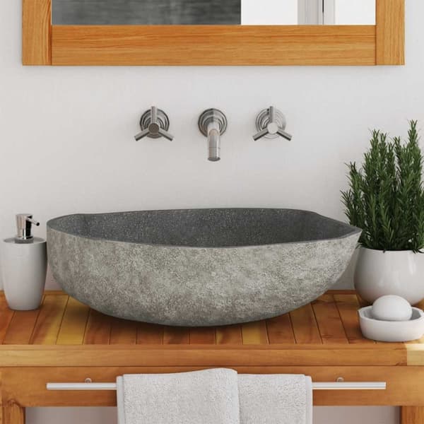vidaXL Servant oval elvestein 45-53 cm