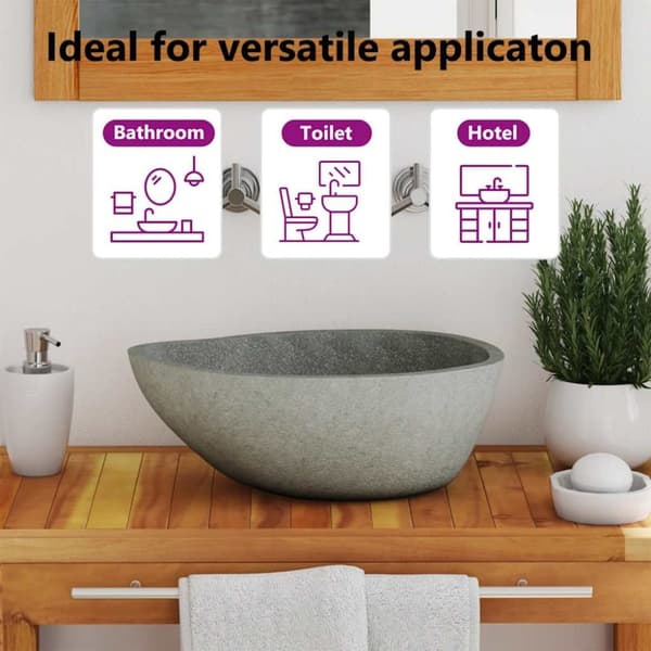 vidaXL Pesuallas jokikivi soikea (37-46)x(29-36) cm
