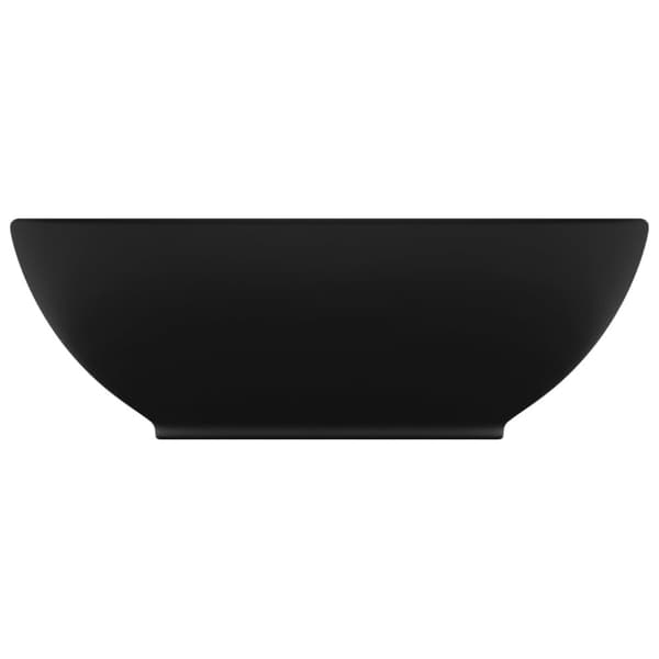 vidaXL luksuriøs håndvask 40x33 cm keramisk oval mat sort