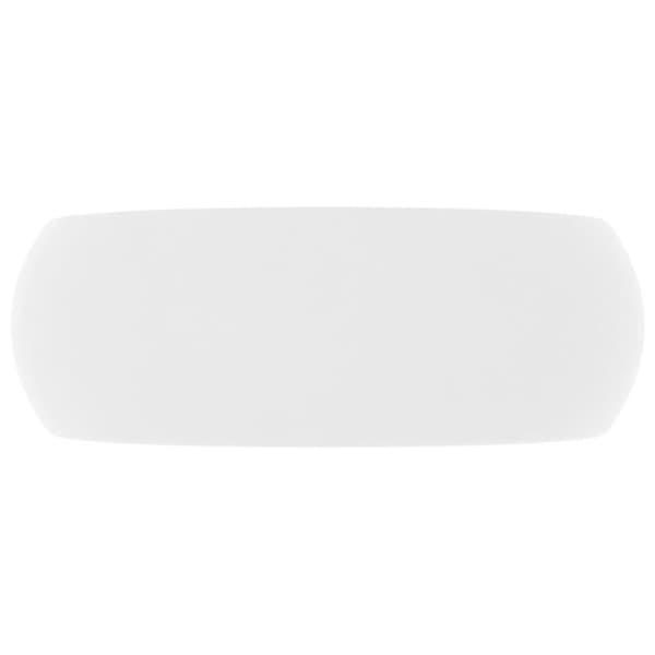vidaXL luksuriøs håndvask 40x15 cm rund keramisk mat hvid