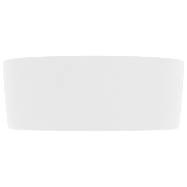 vidaXL luksuriøs håndvask 40x15 cm rund keramisk mat hvid