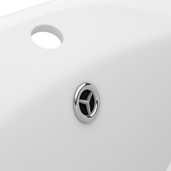 vidaXL luksuriøs håndvask overløb 58,5x39 cm keramisk oval mat hvid