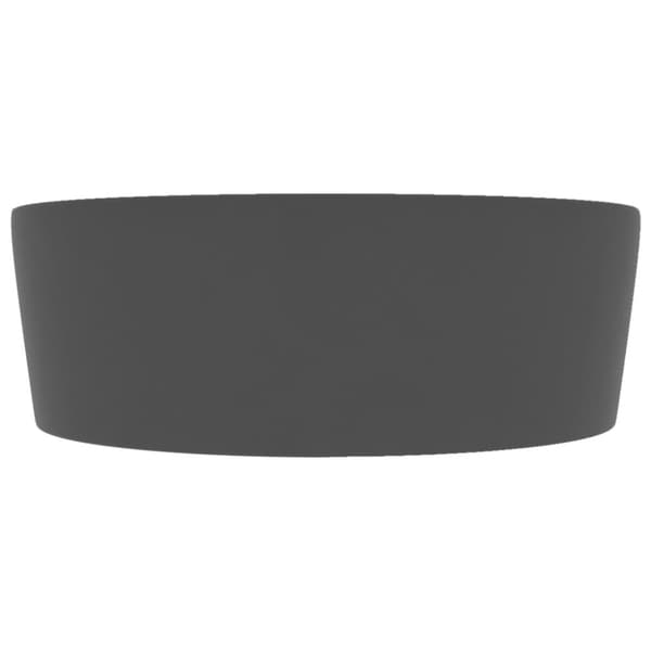vidaXL luksuriøs håndvask med overløb 36x13 cm keramik mat mørkegrå