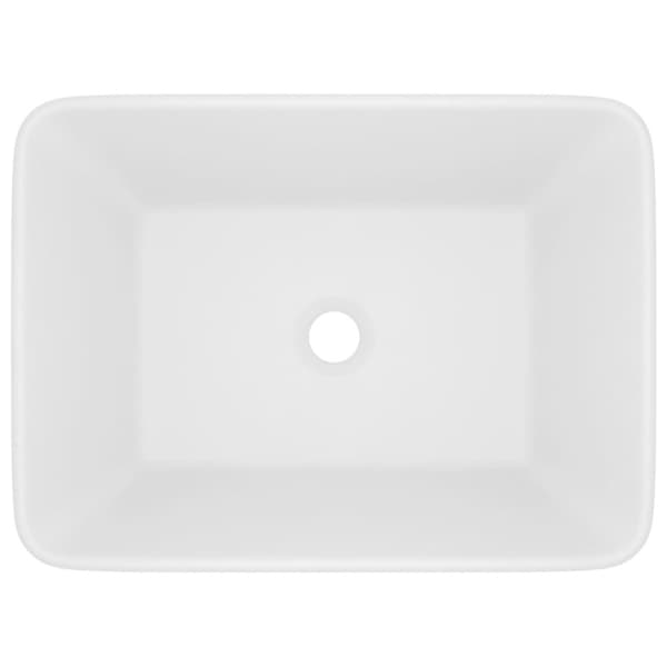 vidaXL Luksuriøs servant matt hvit 41x30x12 cm keramisk