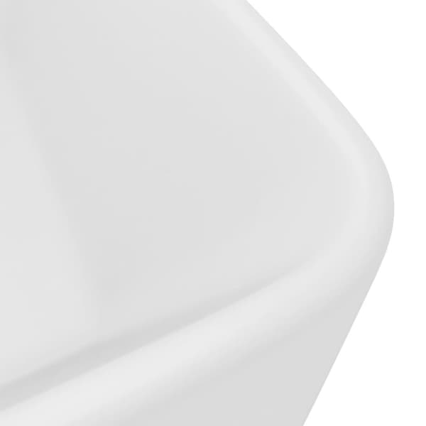 vidaXL Luksuriøs servant matt hvit 41x30x12 cm keramisk