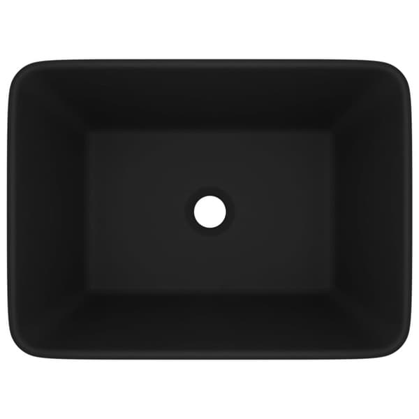 vidaXL luksushåndvask 41x30x12 cm keramik mat sort