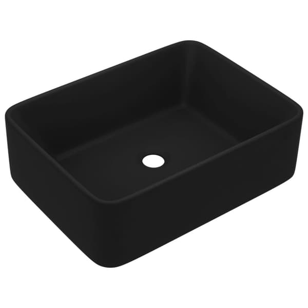 vidaXL luksushåndvask 41x30x12 cm keramik mat sort