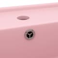 Miniatyrbillede 5 af 6: vidaXL luksuriøs håndvask overløb 41x41 cm keramik firkantet mat pink
