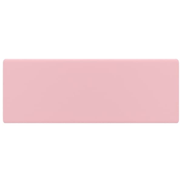 vidaXL luksuriøs håndvask overløb 41x41 cm keramik firkantet mat pink