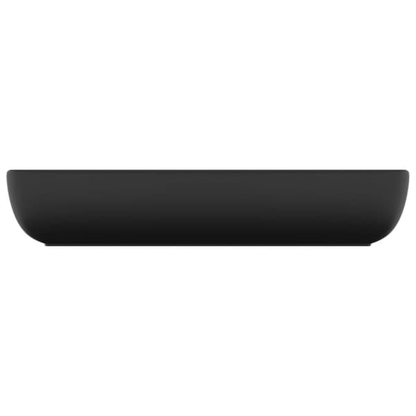 vidaXL luksuriøs håndvask 71x38 cm rektangulær keramik mat sort