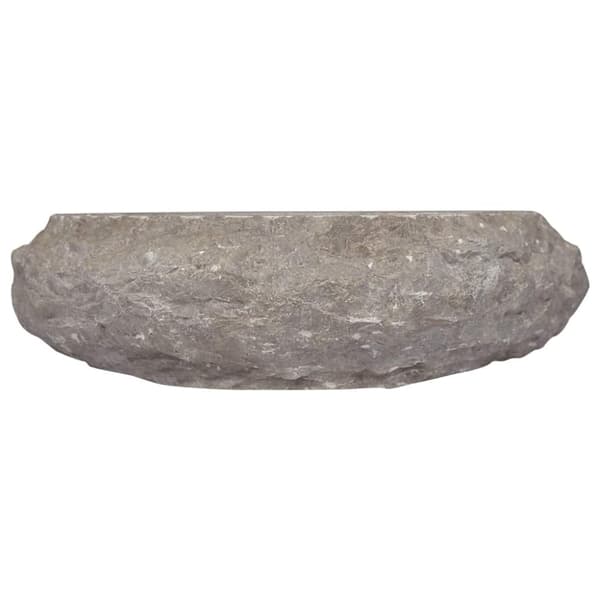 vidaXL Vask Ø40x12 cm marmor grå
