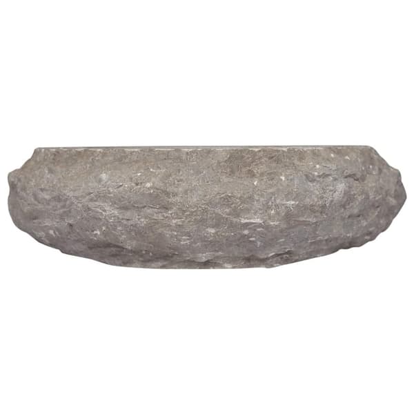 vidaXL håndvask Ø40x12 cm marmor grå