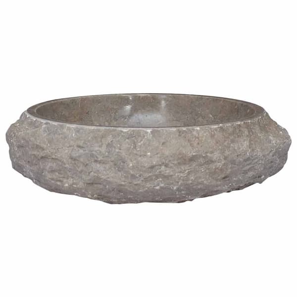 vidaXL håndvask Ø40x12 cm marmor grå