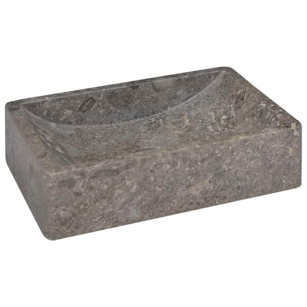 vidaXL håndvask 45x30x12 cm marmor grå højglans