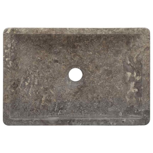 vidaXL håndvask 45x30x12 cm marmor grå højglans