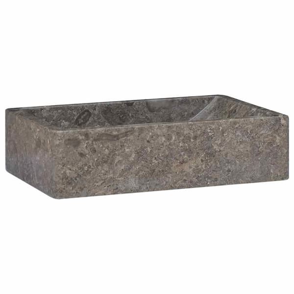 vidaXL håndvask 45x30x12 cm marmor grå højglans