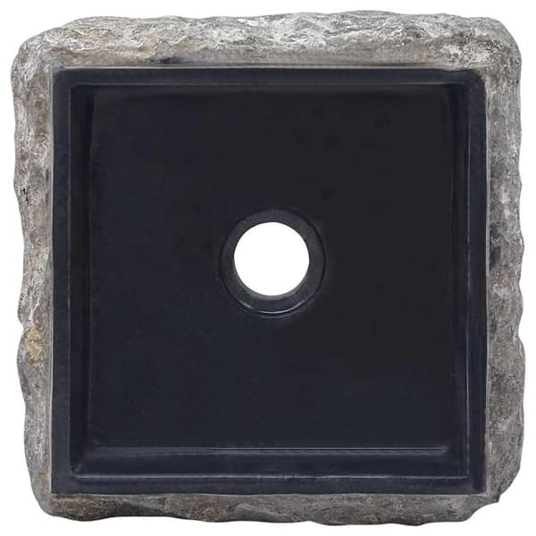 vidaXL håndvask 30x30x13 cm marmor sort