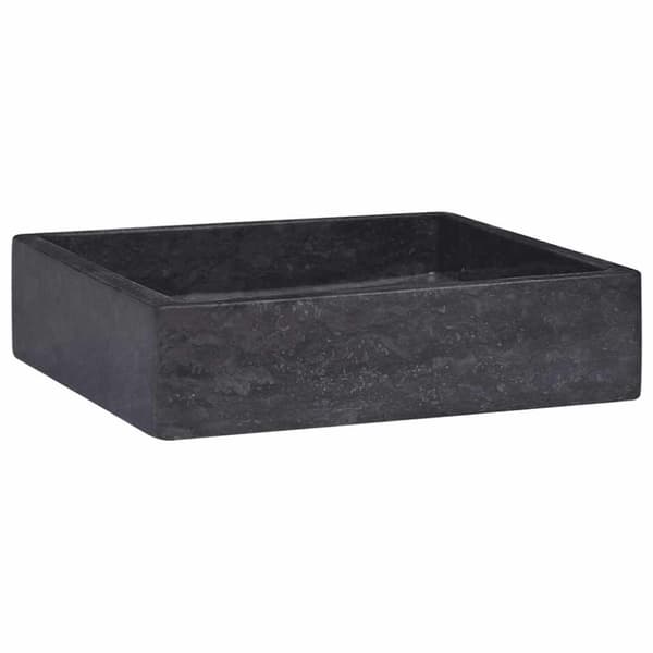 vidaXL håndvask 40x40x10 cm marmor sort